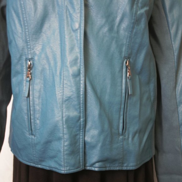 Mid-weight Teal Jacket with Comfort Panels at sides - Picture 3 of 7